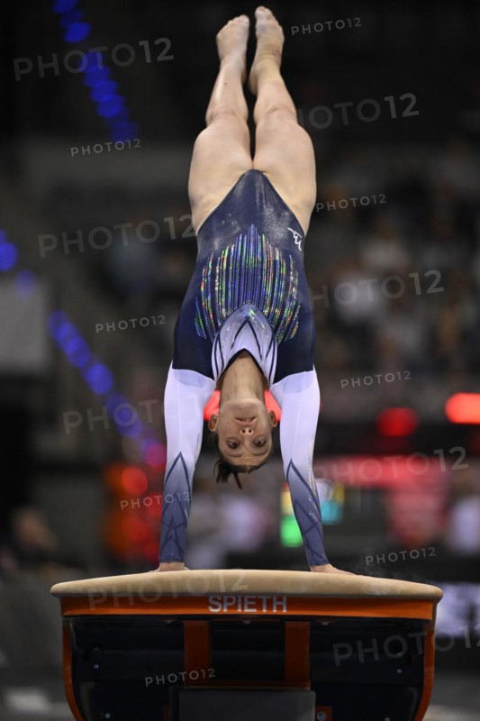 Tamara Brotfeld ISR vault, gymnastics, artistic gymnastics, gymnasts, woman, EnBW DTB-Pokal, Porsche-Arena, Stuttgart, Baden-Württemberg, Germany, Europe