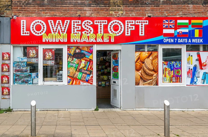 Mini Market shop store open 7 days a week, Kirkley, Lowestoft, Suffolk, England, UK
