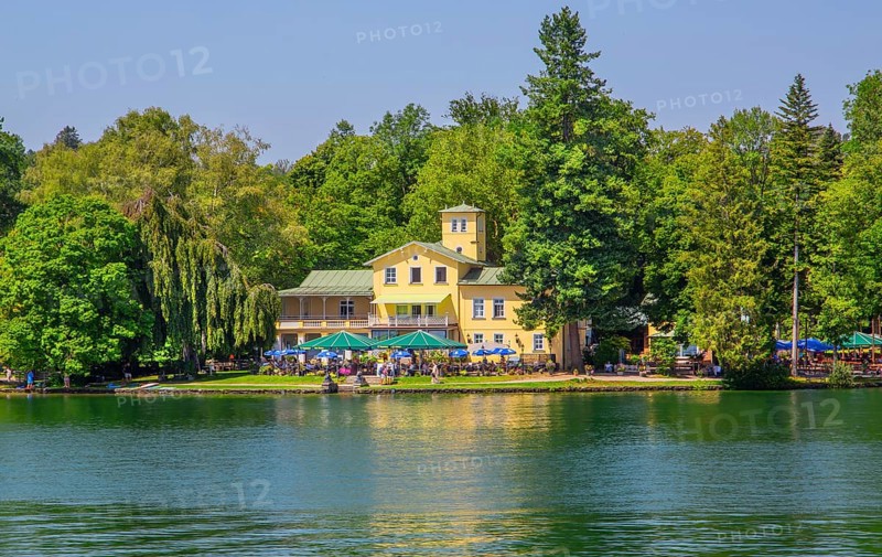 Restaurant Midgardhaus Augustiner am See, Tutzing, Lake Starnberg, Bavarian Alpine foothills, Upper Bavaria, Bavaria, Germany, Europe
