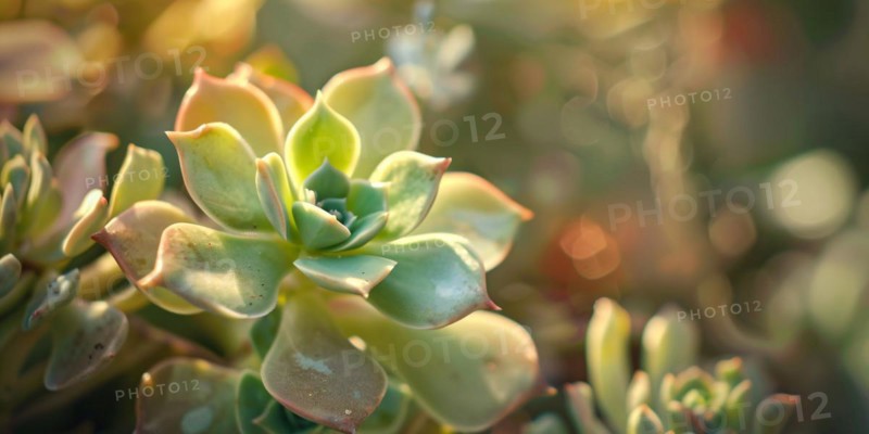 Close up of beautiful succulent plant. KI generiert, generiert, AI generated