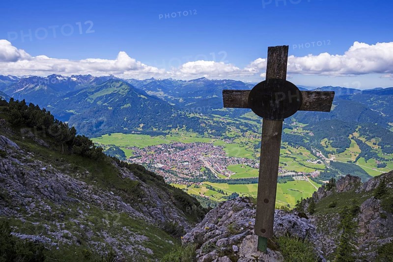 Panorama from Rubihorn, 1957m, on Oberstdorf, Allgäu, Bavaria, Germany, Europe