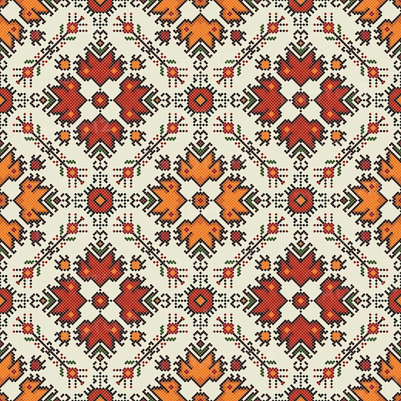 Traditional Bulgarian embroidery vector pattern