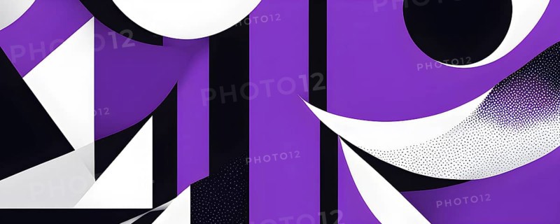 Minimalist illustration featuring abstract shapes in purple color accent symbolizing fun and ease, AI generated