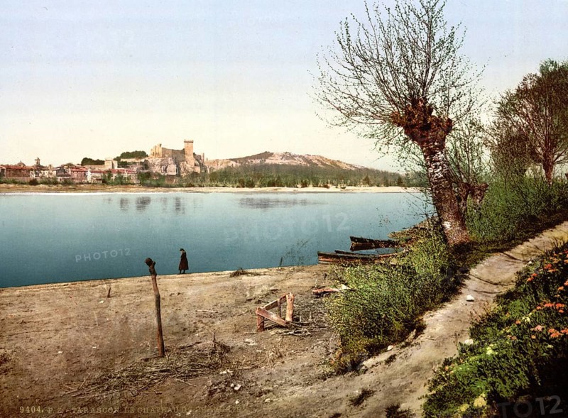 Beaucaire Castle, Tarascon, Pyrenees, France, ca 1890, Historical, digitally restored reproduction from a 19th century original, Record date not stated, Europe