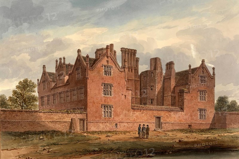 South West View of Eastbury House, Essex, England, digitally restored reproduction of a 19th-century original by John Buckler, Record date not stated, South West View of Eastbury House, digitally restored reproduction of a 19th-century original, Record date not stated