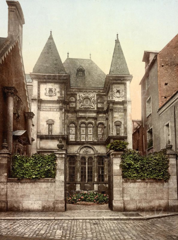 Orleans. Maison de Diane de Poitiers, France, c. 1890, Historic, digitally restored reproduction from a 19th century original, Europe