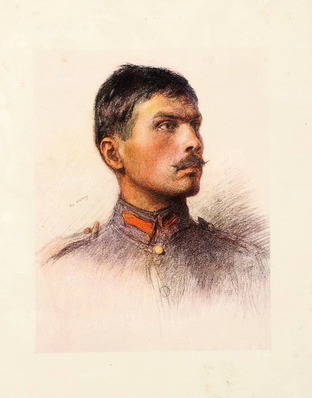 The Allies in the First World War, Romania, Infantry soldier, Victor Papeseu from Babatesti Gorj, Historical, digitally restored reproduction from a 19th century original, Record date not stated, Europe