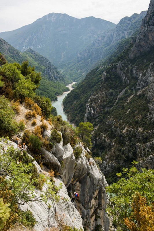 Verdon Gorge, Gorges du Verdon, Verdon Regional nature park Park, Provence, Provence-Alpes-Cote-d'Azur, South of France, France, Europe