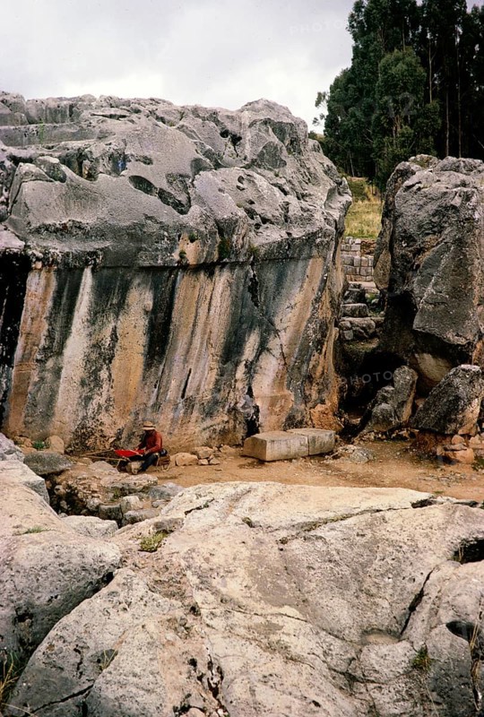 Inca amphitheatre, archaeological site Qenko or Quenco, Cuzco, Peru, South America 1962, South America