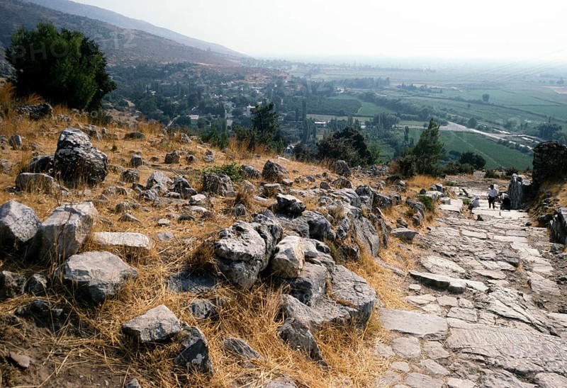 Archaeological excavation site ruins of the ancient Greek city of Priene, Turkey, 1997, Asia