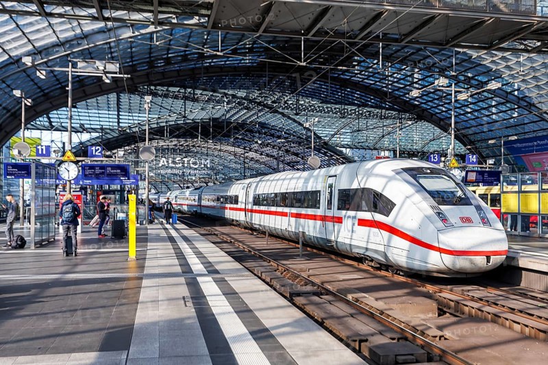 ICE 4 train of Deutsche Bahn DB at the main station in Berlin, Germany, Europe