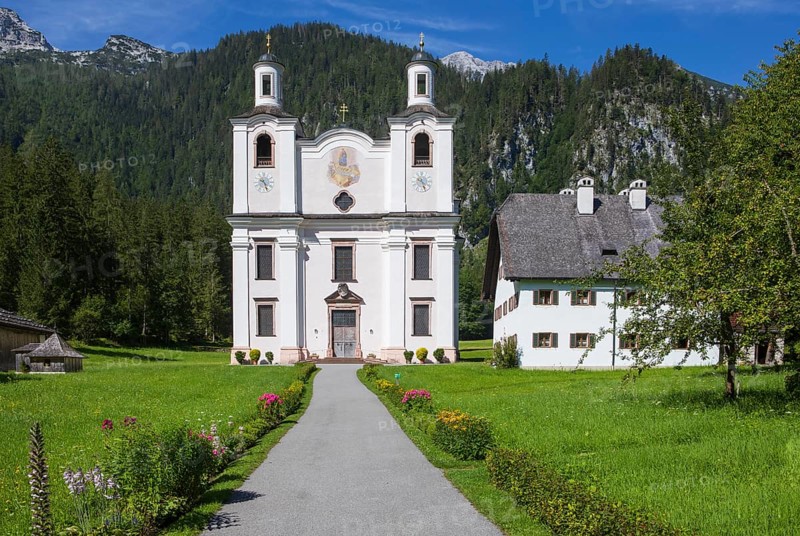 Maria Kirchental pilgrimage church, Loferer Steinberge, Sankt Martin bei Lofer, Pinzgau, Salzburg province, Austria, Europe