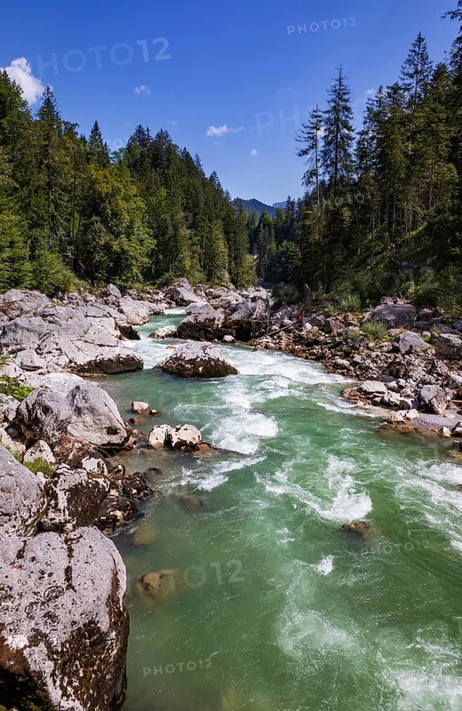 Mountain stream, Triftsteig along the Saalach near Lofer, Saalachtal, Pinzgau, Salzburg province, Austria, Europe