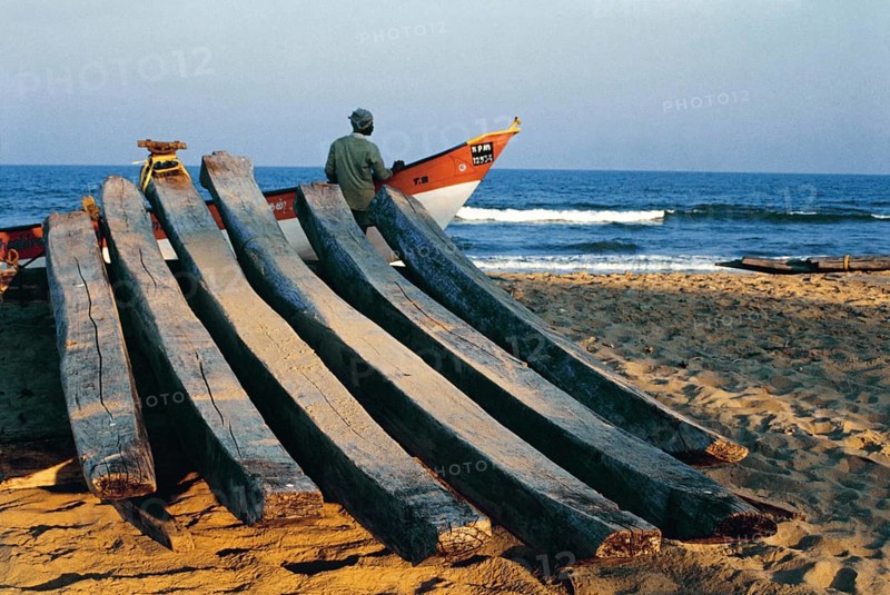 Mahabalipuram Beach, Tamil Nadu, India, Asia