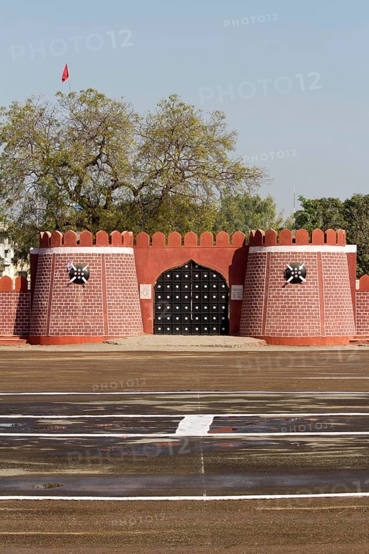 Replica of fort gate, police parade ground, osmanabad, maharashtra, india, asia