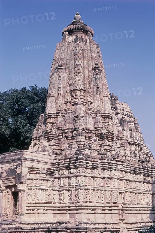 View of Parshvanatha temple of Khajuraho, Madhya Pradesh, India, Asia