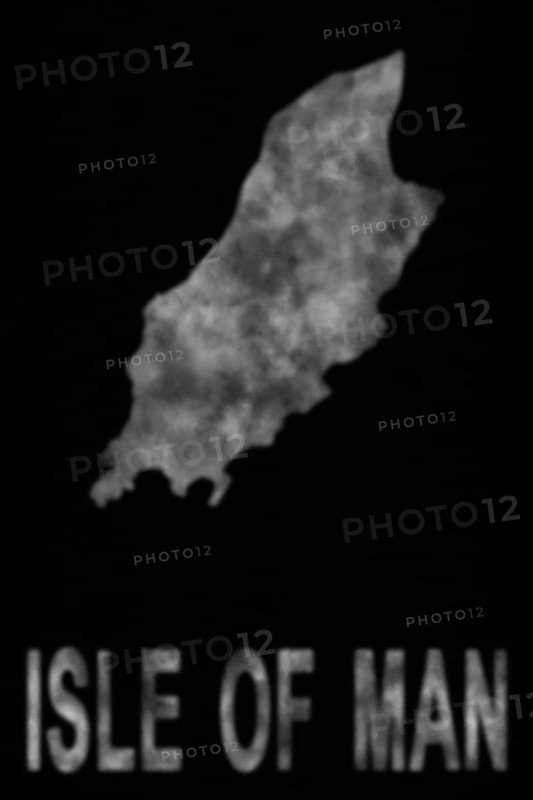 Map of Isle of Man made of smoke, Air pollution, ecology