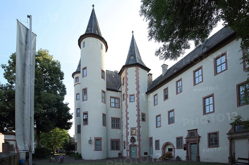 Late Gothic castle built c. 1340 in Lohr am Main, Lower Franconia, Franconia, Spessart, Bavaria, Germany, Europe