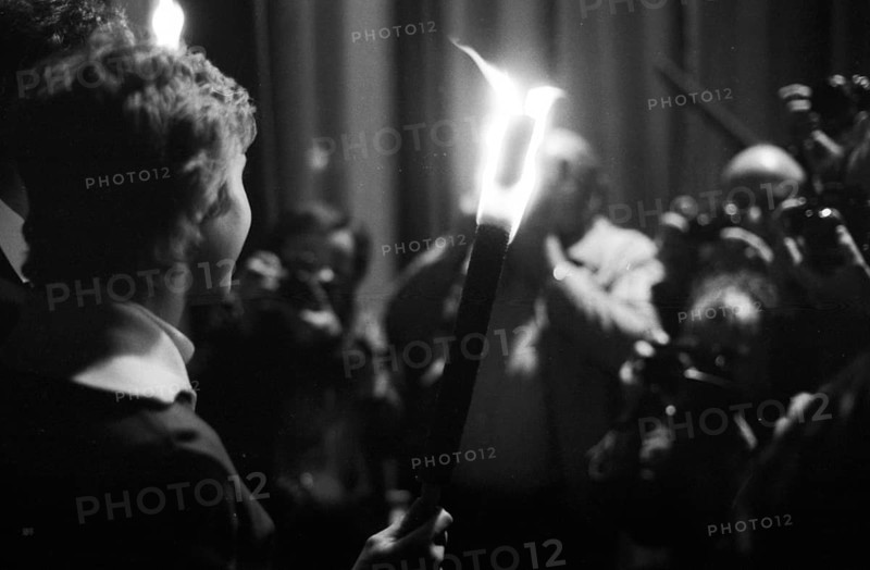 The Yes and No to the 1980 Moscow Olympics brought protesters to the Westfalenhalle on 20.4.1980 in Dortmund, Germany, Europe