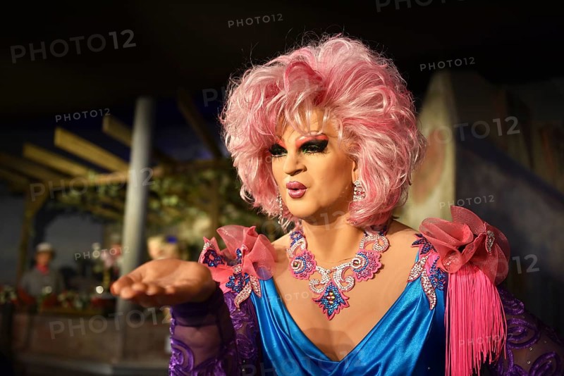 Olivia Jones, Oliver Knöbel, as wax figure in the wax museum Panoptikum, Hamburg, Germany, Europe