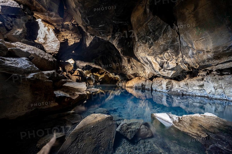 Stóragjá Cave, Silfra Fissure, Krafla, Northern Iceland, Iceland, Europe
