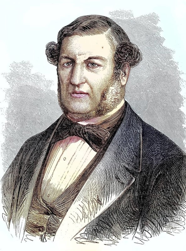 Salustiano de Olózaga y Armandoz (8 June 1805 - 26 September 1873) was a Spanish writer, politician and Prime Minister of Spain, Historical, digitally restored reproduction of a 19th century original