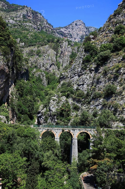 Bridge of the Amalfitana Road, SS163, near Praiano on the Amalfi Coast, Campania, Italy, Europe