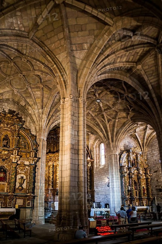 Interior view, church, La Puerta de las Gentes, San Vicente de la Barquera, Cantabria, Spain, Europe