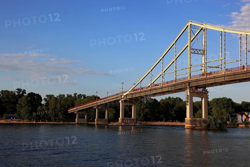 Bridge over the Dnepr River, Kiev, Ukraine, Europe