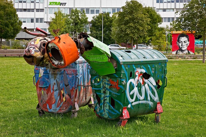 Subculture as an alternative to the traditional high culture of the state capital Wiesbaden, Kulturpark am Schlachthof, Hesse, Germany, Europe