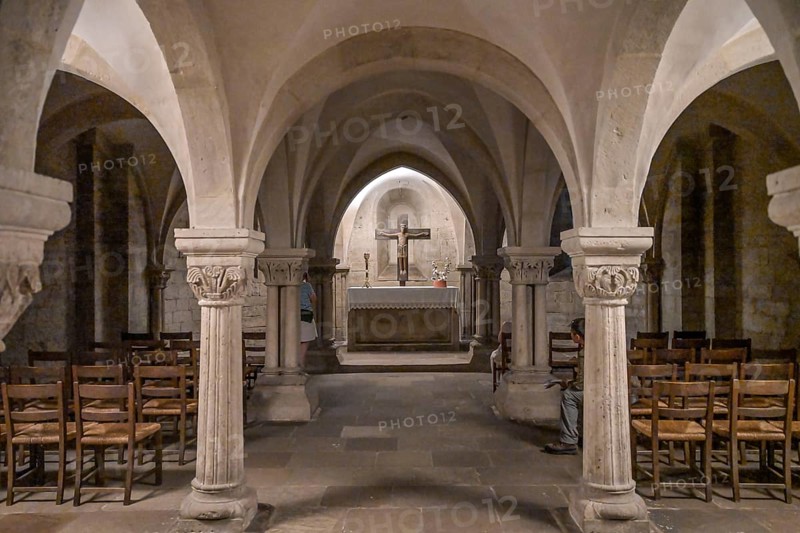 Crypt with crucifix, St Peter and Paul Cathedral, Naumburg, Saxony-Anhalt, Germany, Europe