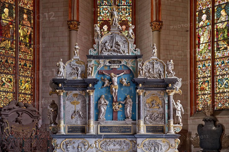 Interior view of the Lutheran Parish Church of St. Mary, also called Stadtpfarrkirche, Marburg an der Lahn, Hesse, Germany, Europe