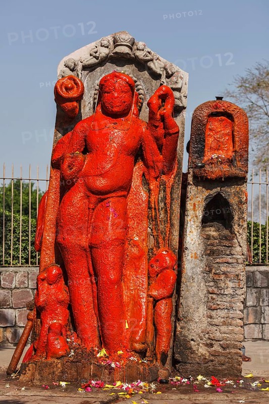 Statue of Hanuman Hindu deity, Matangeswar Temple, Khajuraho