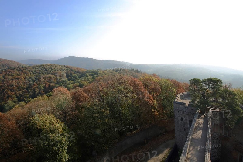 Auerbach Castle Ruin near Bensheim, Bergstrasse, Hesse, Germany, Europe