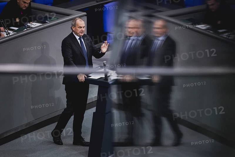 Fritz Guentzler, Mitglied des Deutschen Bundestages (CDU CSU), aufgenommen im Rahmen einer Sitzung des Deutschen Bundestages zum Thema 'Verwendung der Steuermehreinnahmen' in Berlin, 14.12.2023
