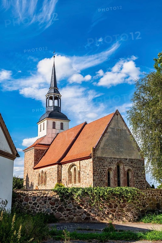 Lübbersdorf Village Church, Galenbeck, Mecklenburg-Western Pomerania, Germany, Europe