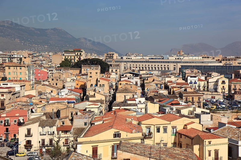 City of Palermo, view of the city from the roof of the cathedral, Sicily, Italy, Europe