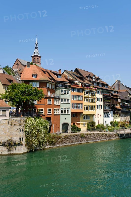View of Laufenburg with Rhine, Black Forest, Baden-Württemberg, Germany, Europe