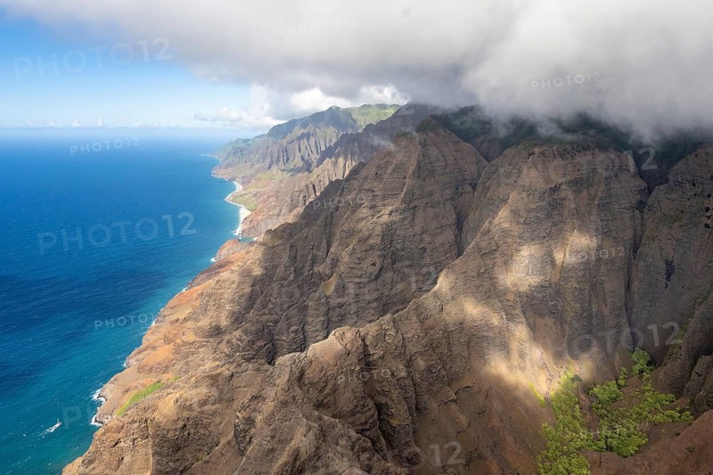 Aerial view Napali Coast, Kauai, Hawaii, USA, North America