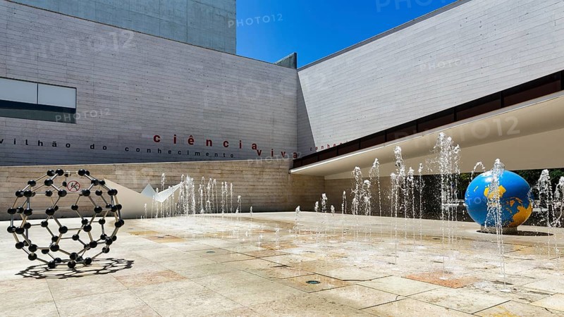 Water features in front of Science Museum, Parque das Nações district, Parque das Nacoes, Park of Nations, former Expo site, Lisbon, Portugal, Europe