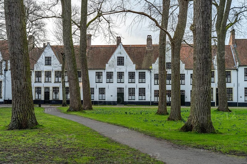Beguinage in Bruges, Belgium, Europe