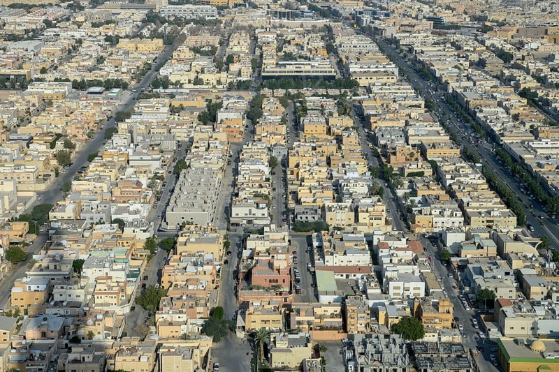 View over the Old City from Al Faisaliah Tower, Riyadh, Saudi Arabia, Asia
