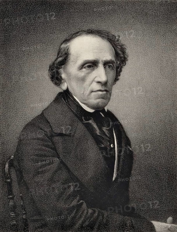 Giacomo Meyerbeer, actually Jakob Liebmann Meyer Beer (5 September 1791 - 2 May 1864), was a German pianist, composer and conductor. He was one of the most successful opera composers of the 19th century and is considered a master of the French grand opera, Historic, digitally restored reproduction from an original of the period