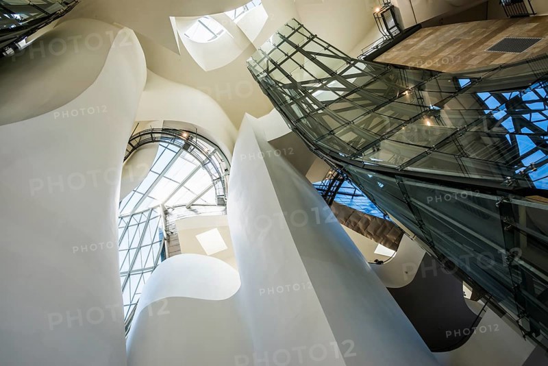 Guggenheim Museum, architect Frank Gehry, entrance hall, interior view, Bilbao, Basque Country, Spain, Europe