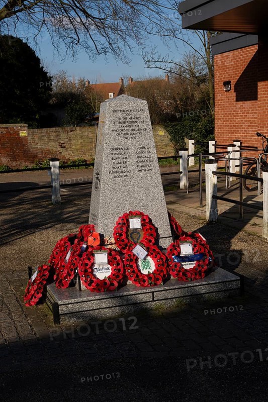 Second World War (1939-45) memorial monument erected in 2004, Saxmundham, Suffolk, England, UK