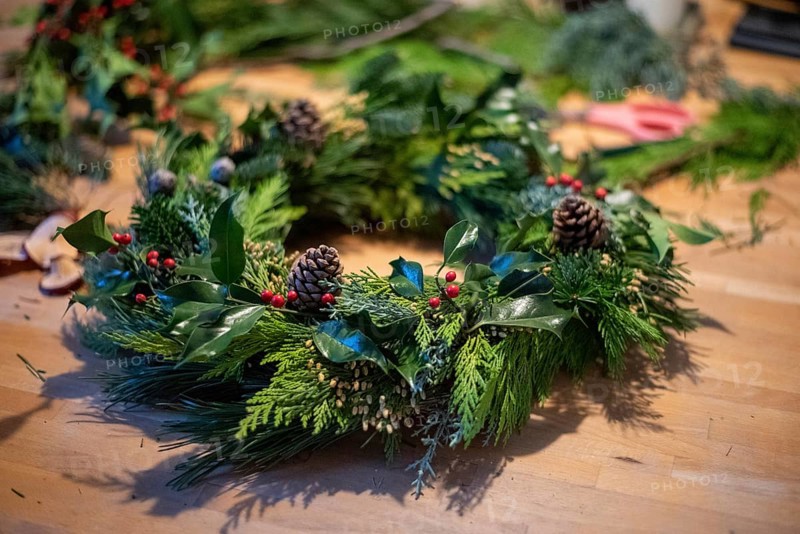 Bound Advent wreath, handmade, Germany, Europe