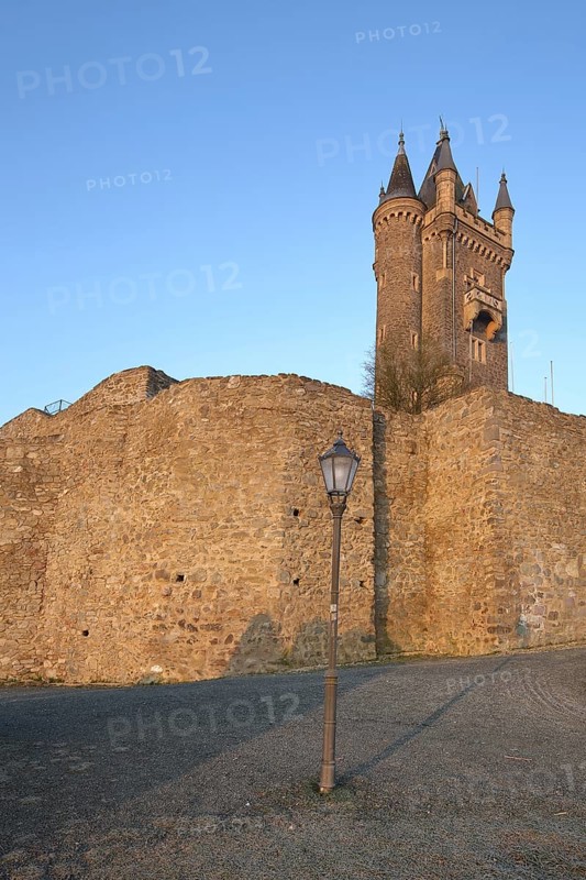 Landmark Wilhelmsturm built in 1895, Schlossberg, Dillenburg, Hesse, Germany, Europe