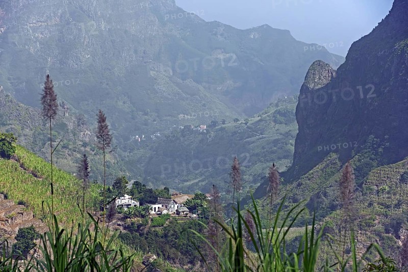 View over the Ribeira Grande Valley on the island Santo Antão, Cape Verde, Cabo Verde, Western Africa, Africa