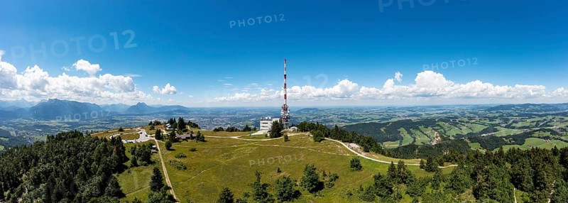 Drone image, Gaisberg transmitter on the Gaisberspitze, Gaisberg, Salzburg, Austria, Europe
