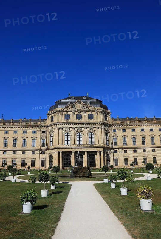 Old town of Würzburg, the Würzburg Residence, view from the courtyard garden, UNESCO World Heritage Site, Würzburg, Lower Franconia, Germany, Europe